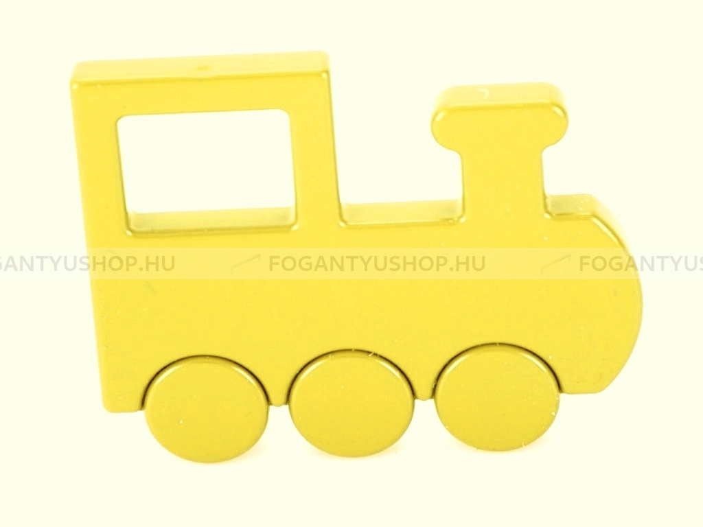 RUJZ DESIGN Bútor fogantyú - Gyerek mozdony vonat 32 469.50 Citromsárga - furattáv 32 mm - Citromsárga rumena1 - Műanyag - Színes gyerekbútor fogantyú