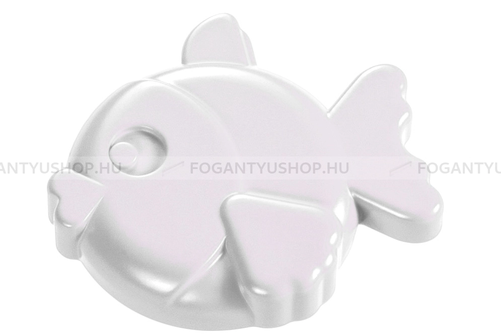 RUJZ DESIGN Fogantyú - Gyerek hal halacska 843.22 - 1 furatos - Fehér belo - Műanyag - Mesefigurás, állatos gyerekbútor fogantyú