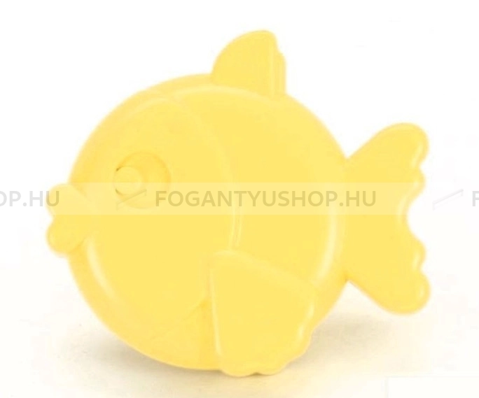 RUJZ DESIGN Fogantyú - Gyerek hal halacska 843.22 rumena barby - 1 furatos - Barbi sárga rumena barby - Műanyag - Mesefigurás, állatos gyerekbútor fogantyú