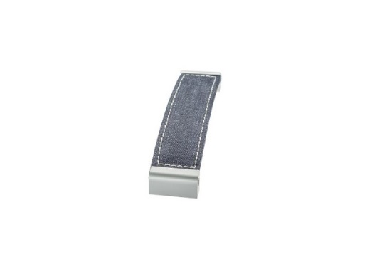 RUJZ DESIGN Bútorfogantyú - 160 592.15 farmer szövet - Ezüst Silver, Kék farmer szövet  - Alumínium, Műanyag - Szövettel kombinált fém bútorfogantyú
