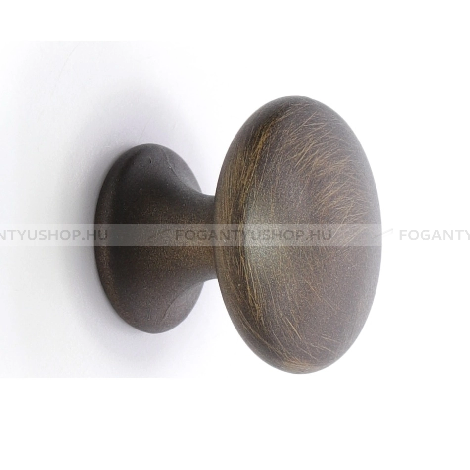 RUJZ DESIGN Gombfogantyú - 162.24 - 1 furatos - Antik patina barna  - Zamak fém ötvözet - Antikolt, vintage fém gombfogantyú (szögletes, kerek)