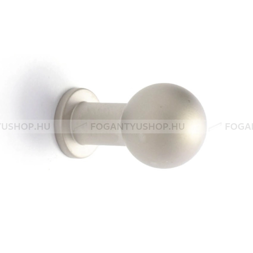 RUJZ DESIGN Gombfogantyú - 160.12 - 1 furatos - Ezüst Silver - Zamak fém ötvözet - Fém gombfogantyú, bútorgomb (szögletes, kerek)