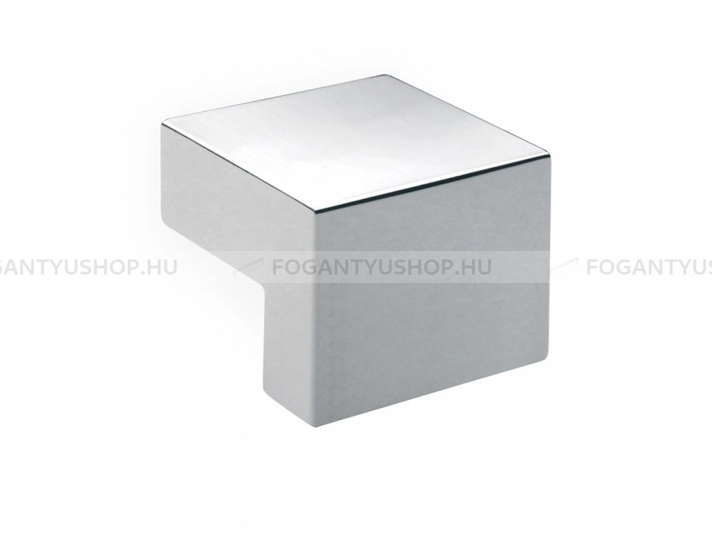 RUJZ DESIGN Gomb fogantyú - 803.25 - 1 furatos - Fényes króm Cr - Zamak fém ötvözet - Fém gombfogantyú, bútorgomb (szögletes, kerek)
