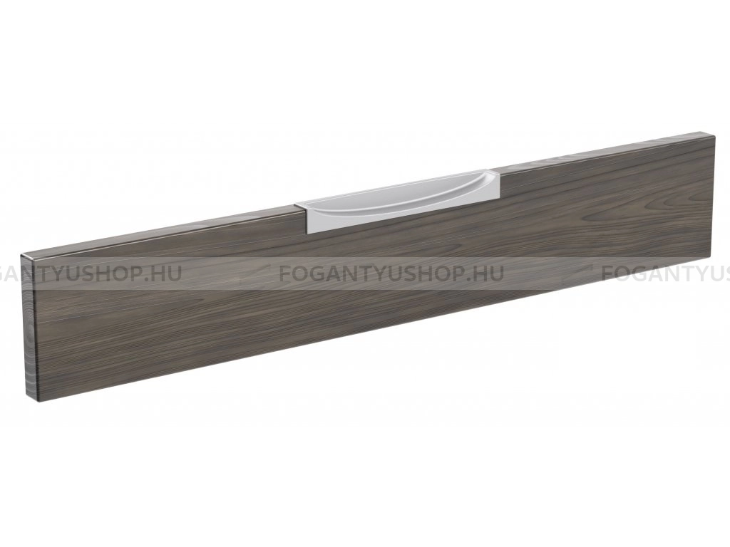 RUJZ DESIGN Bútorfogantyú - 96 586.14 - furattáv 96 mm - Ezüst inox (szálcsiszolt) SNiL - Zamak fém ötvözet - Bútorajtó élébe marható, süllyeszthető fém fogantyú