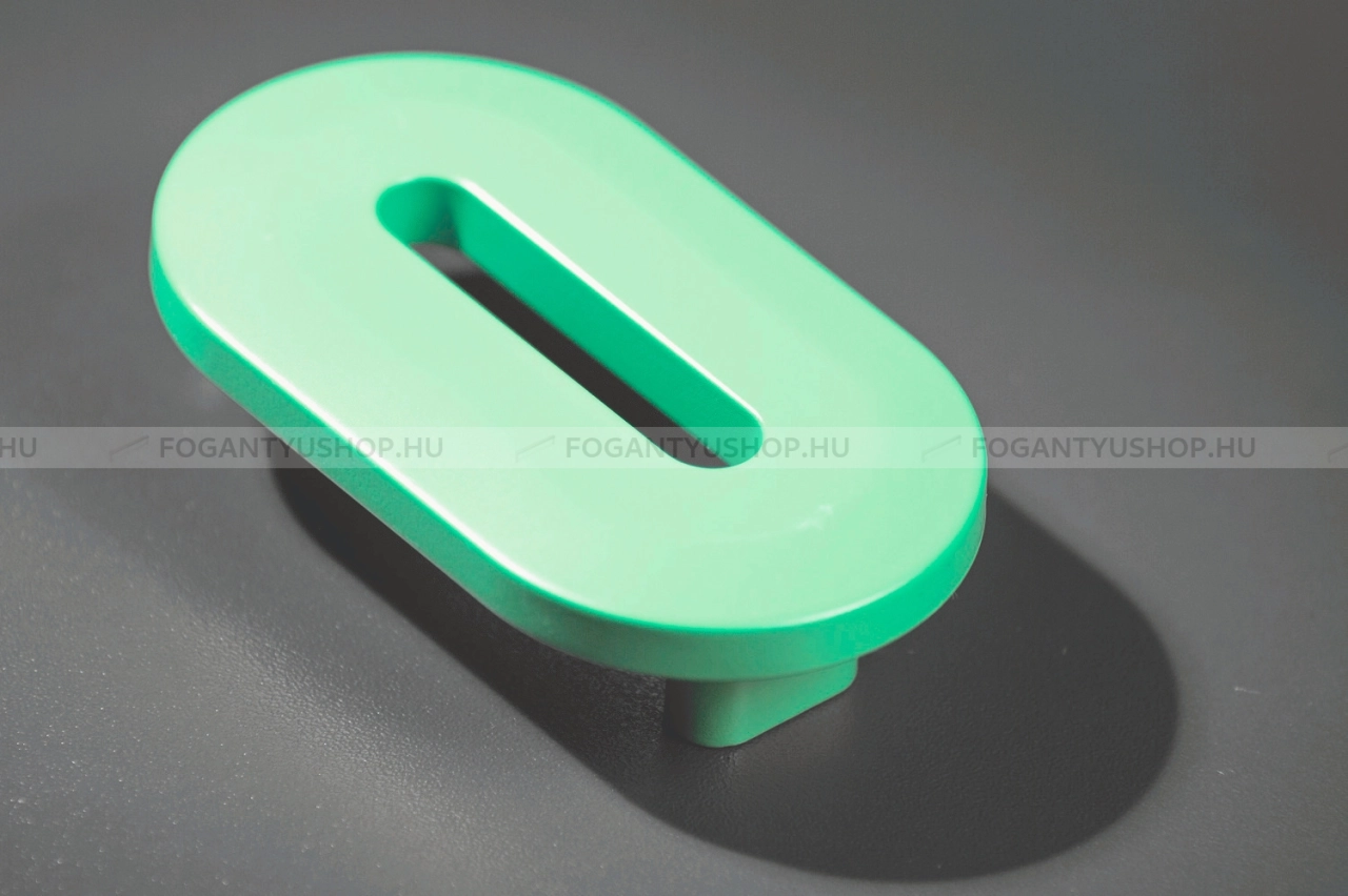 RUJZ DESIGN Bútor fogantyú - Gyerek szám 0 számjegy 64 600.00 zelena barby - furattáv 64 mm - Barbi zöld zelena barby - Műanyag - Színes gyerekbútor fogantyú