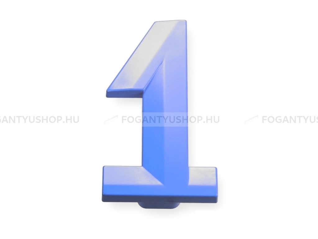 RUJZ DESIGN Fogantyú - Gyerek szám 1 számjegy 64 600.01 modra barby - furattáv 64 mm - Barbi kék modra barby - Műanyag - Színes gyerekbútor fogantyú