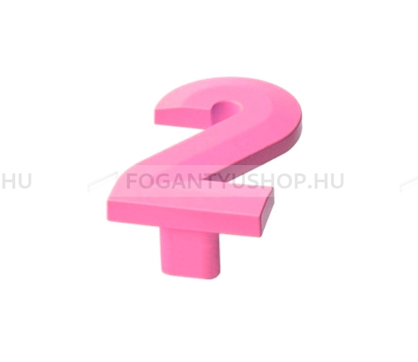 RUJZ DESIGN Fogantyú - Gyerek szám 2 számjegy 64 600.02 lila - furattáv 64 mm - Barbi lila vijola barby - Műanyag - Színes gyerekbútor fogantyú