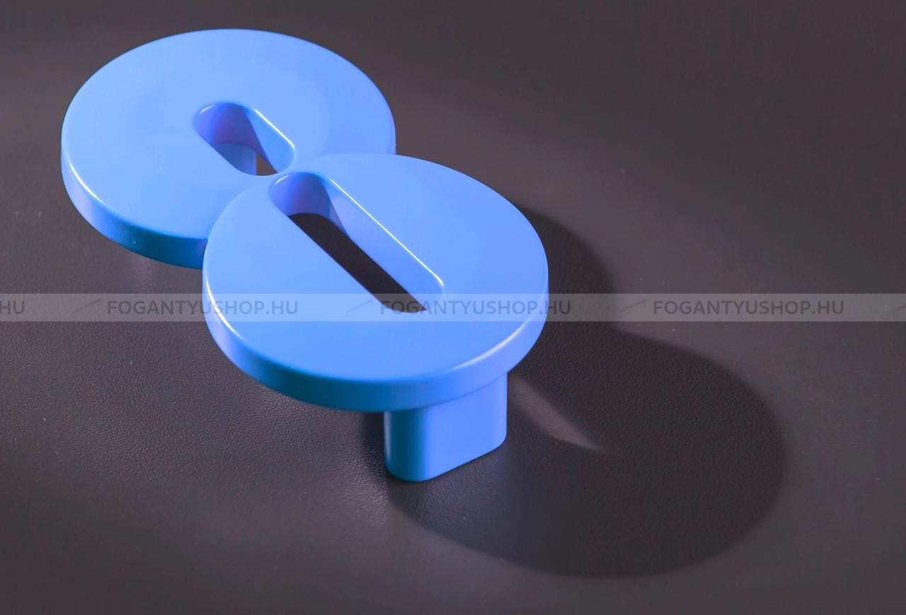 RUJZ DESIGN Bútor fogantyú - Gyerek szám 8 számjegy 64 600.08 modra barby - furattáv 64 mm - Barbi kék modra barby - Műanyag - Színes gyerekbútor fogantyú