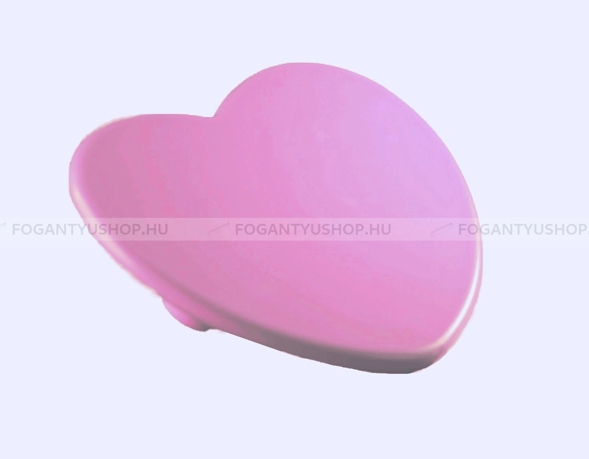 RUJZ DESIGN Fogantyú - Gyerek szív szívecske 32 601.26 lila - furattáv 32 mm - Barbi lila vijola barby - Műanyag - Színes gyerekbútor fogantyú