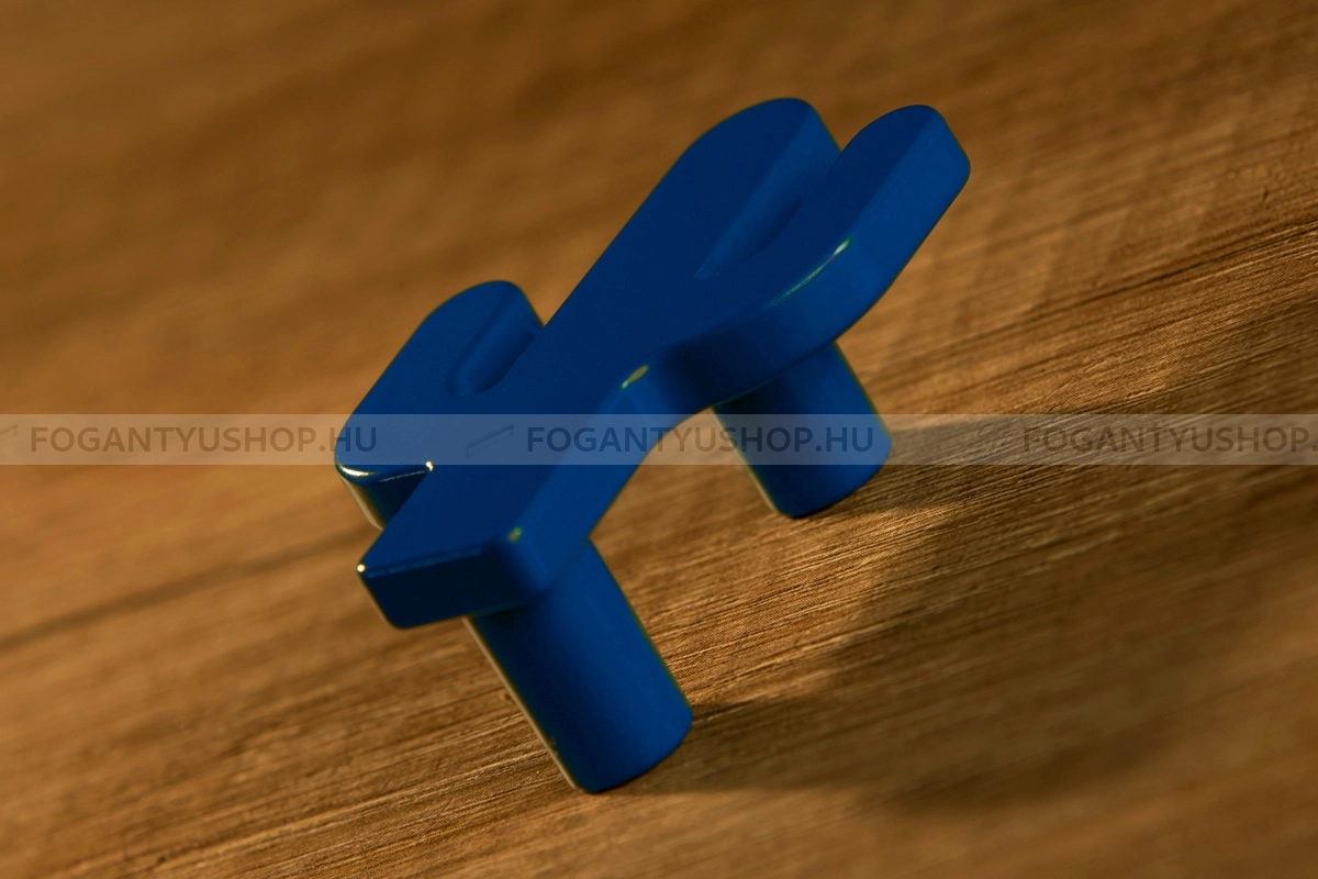 RUJZ DESIGN Fogantyú - Gyerek kaktusz 32 471.55 Sötétkék - furattáv 32 mm - Sötétkék modra1 - Műanyag - Színes gyerekbútor fogantyú