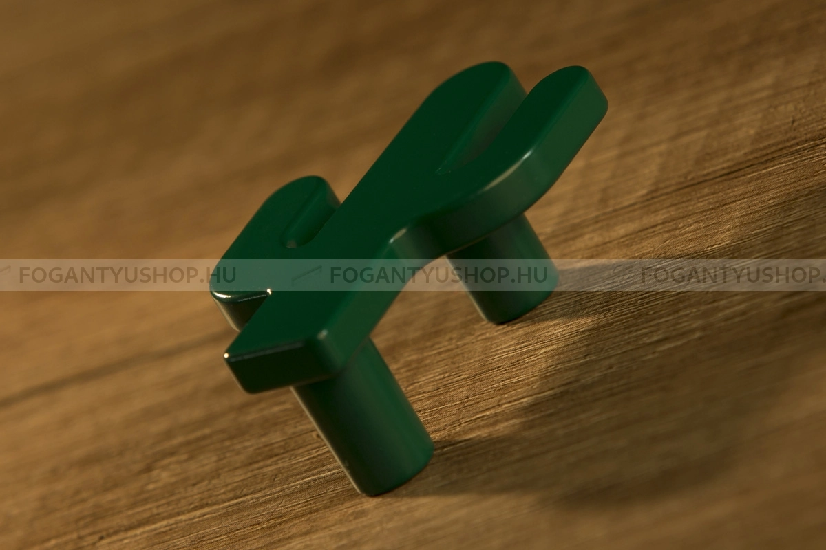 RUJZ DESIGN Fogantyú - Gyerek kaktusz 32 471.55 (fű zöld) - furattáv 32 mm - Zöld (fű zöld) zelena4 - Műanyag - Színes gyerekbútor fogantyú