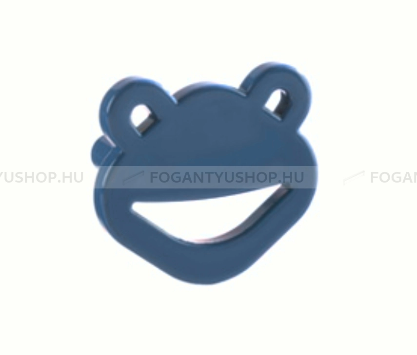 RUJZ DESIGN Bútor fogantyú - Gyerek béka 32 472.52 Sötétkék - furattáv 32 mm - Sötétkék modra1 - Műanyag - Mesefigurás, állatos gyerekbútor fogantyú