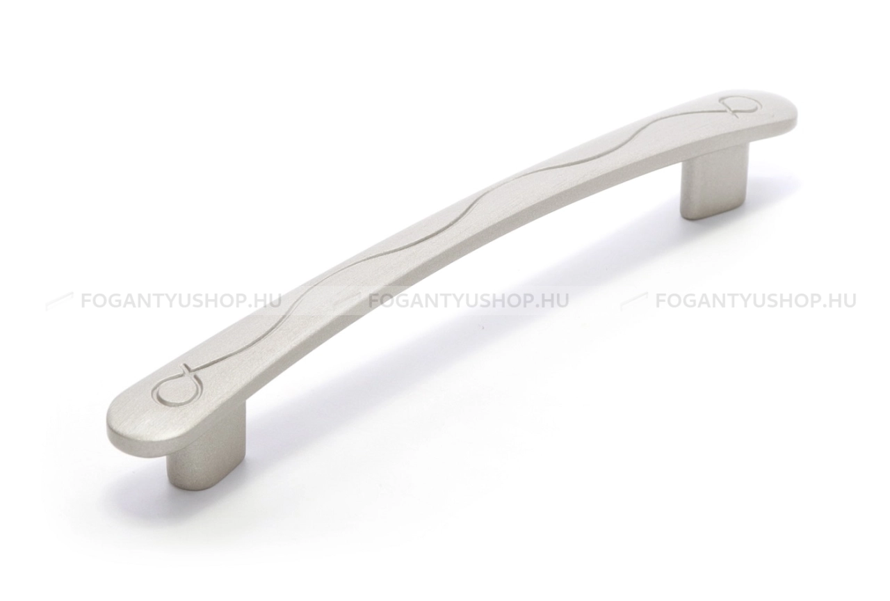 RUJZ DESIGN Bútorfogantyú - 128 236.16 - furattáv 128 mm - Ezüst inox (szálcsiszolt) SNiL - Zamak fém ötvözet - Egy méretben gyártott fém bútorfogantyú