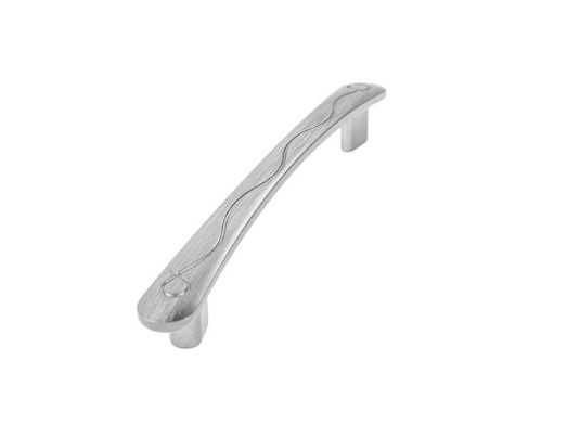 RUJZ DESIGN Bútorfogantyú - 128 236.16 - furattáv 128 mm - Ezüst inox (szálcsiszolt) SNiL - Zamak fém ötvözet - Egy méretben gyártott fém bútorfogantyú