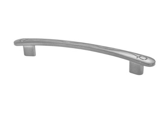RUJZ DESIGN Bútorfogantyú - 128 236.16 - furattáv 128 mm - Ezüst inox (szálcsiszolt) SNiL - Zamak fém ötvözet - Egy méretben gyártott fém bútorfogantyú