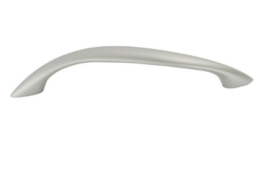 RUJZ DESIGN Fogantyú - 128 281.18 - furattáv 128 mm - Ezüst inox (szálcsiszolt) SNiL - Zamak fém ötvözet - Egy méretben gyártott fém bútorfogantyú