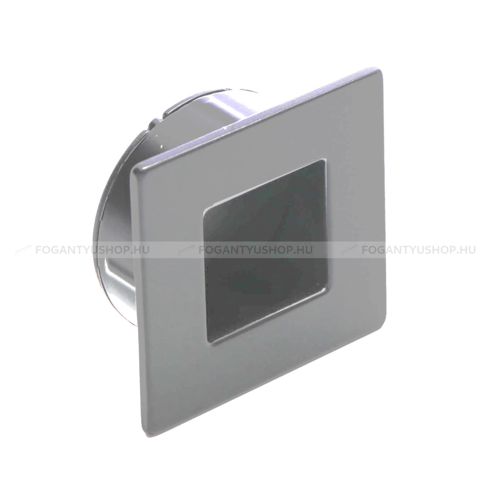 RUJZ DESIGN Fogantyú - 28 u9. - furattáv 28 mm - Ezüst inox (szálcsiszolt) SNiL - Zamak fém ötvözet - Bútorajtó felületébe marható, süllyeszthető fém fogantyú