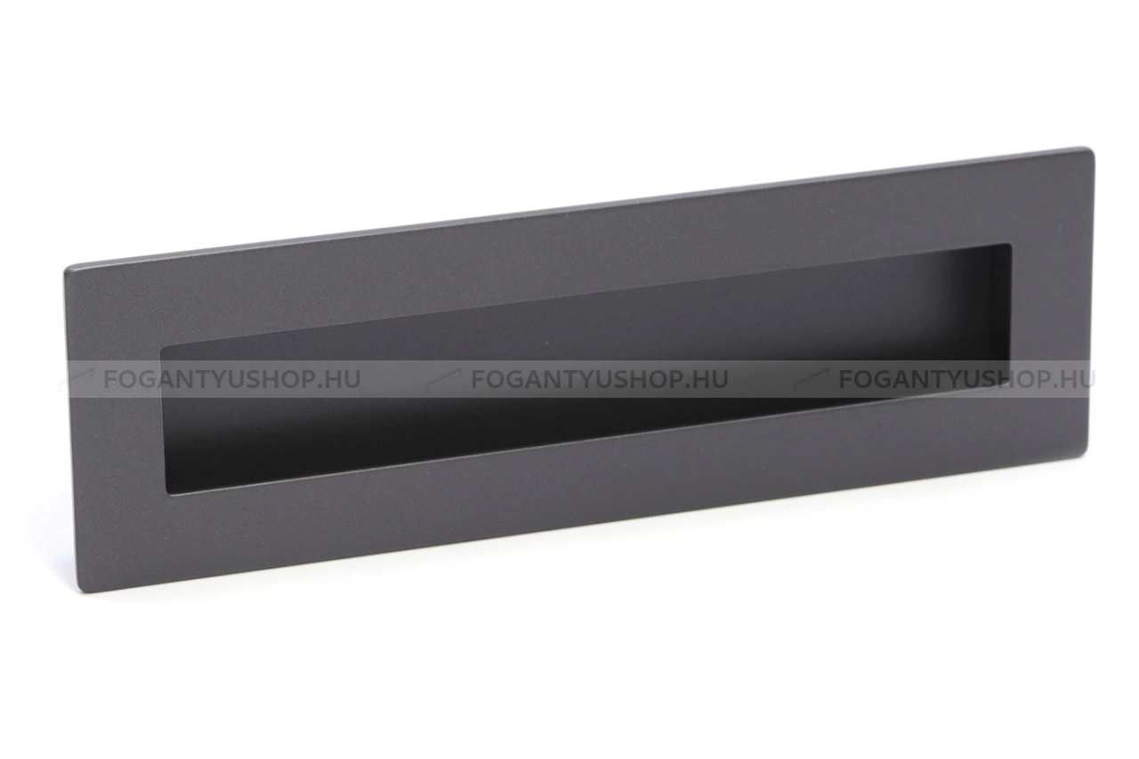 RUJZ DESIGN Bútorfogantyú - 160 u9.175 55 - furattáv 160 mm - Festett titán szürke TitL - Zamak fém ötvözet - Bútorajtó felületébe marható, süllyeszthető fém fogantyú