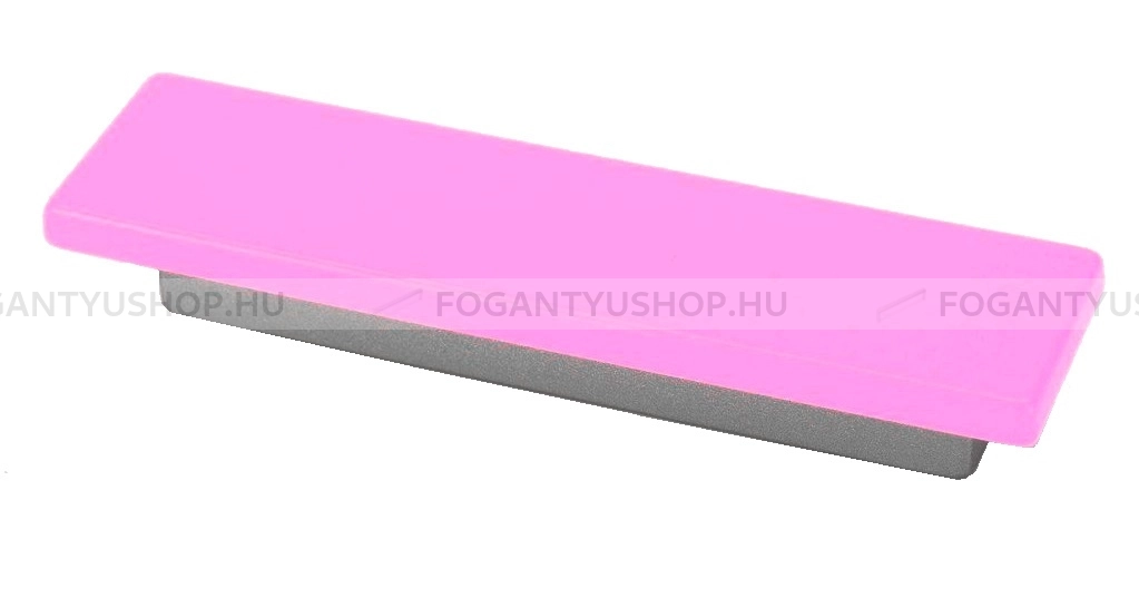 RUJZ DESIGN Bútor fogantyú - 64 597.22 - furattáv 64 mm - Matt króm MCrL, Barbi lila vijola barby - Műanyag - Színes műanyag bútorfogantyú