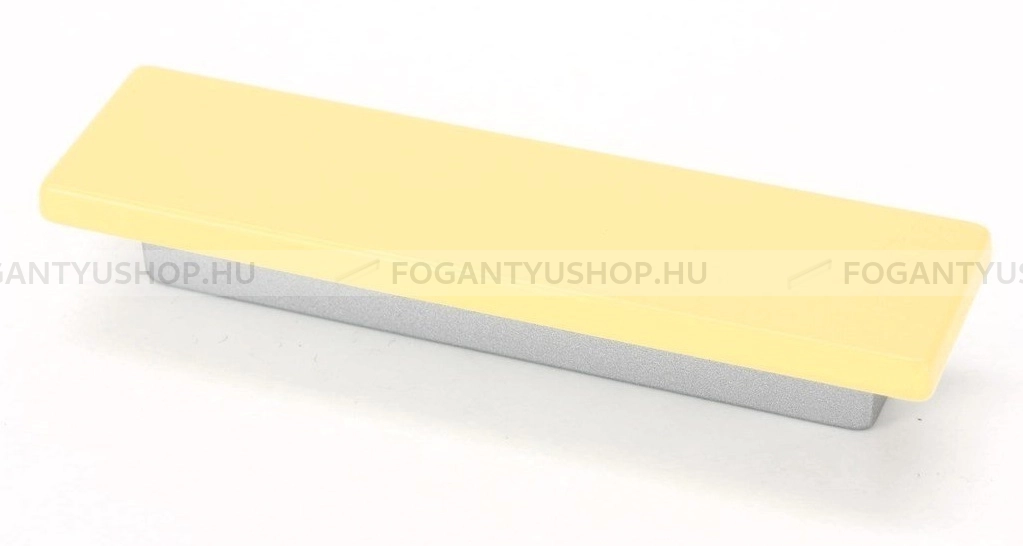 RUJZ DESIGN Bútor fogantyú - 64 597.22 rumena barby - furattáv 64 mm - Matt króm MCrL, Barbi sárga rumena barby - Műanyag - Színes műanyag bútorfogantyú