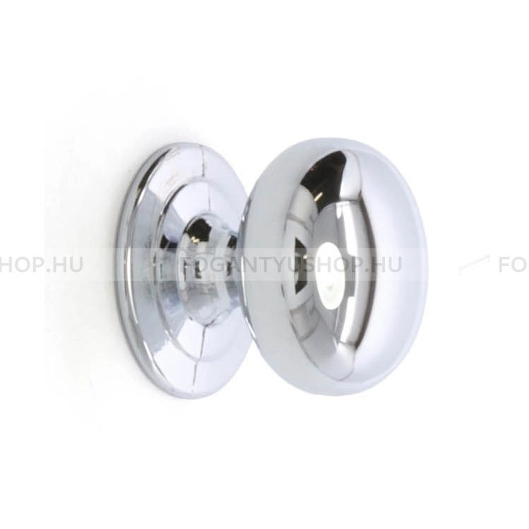 RUJZ DESIGN Bútorgomb - ms 6.25 - 1 furatos - Fényes króm Cr - Zamak fém ötvözet - Fém gombfogantyú, bútorgomb (szögletes, kerek)