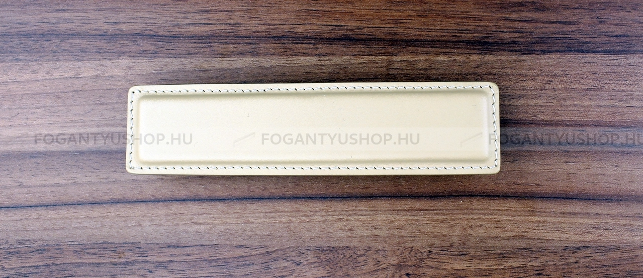 RUJZ DESIGN Bútorfogantyú - 516.30f - Matt króm MCrL, Bézs bőr  - Zamak fém ötvözet, Bőr - Bőrrel kombinált fém bútorfogantyú