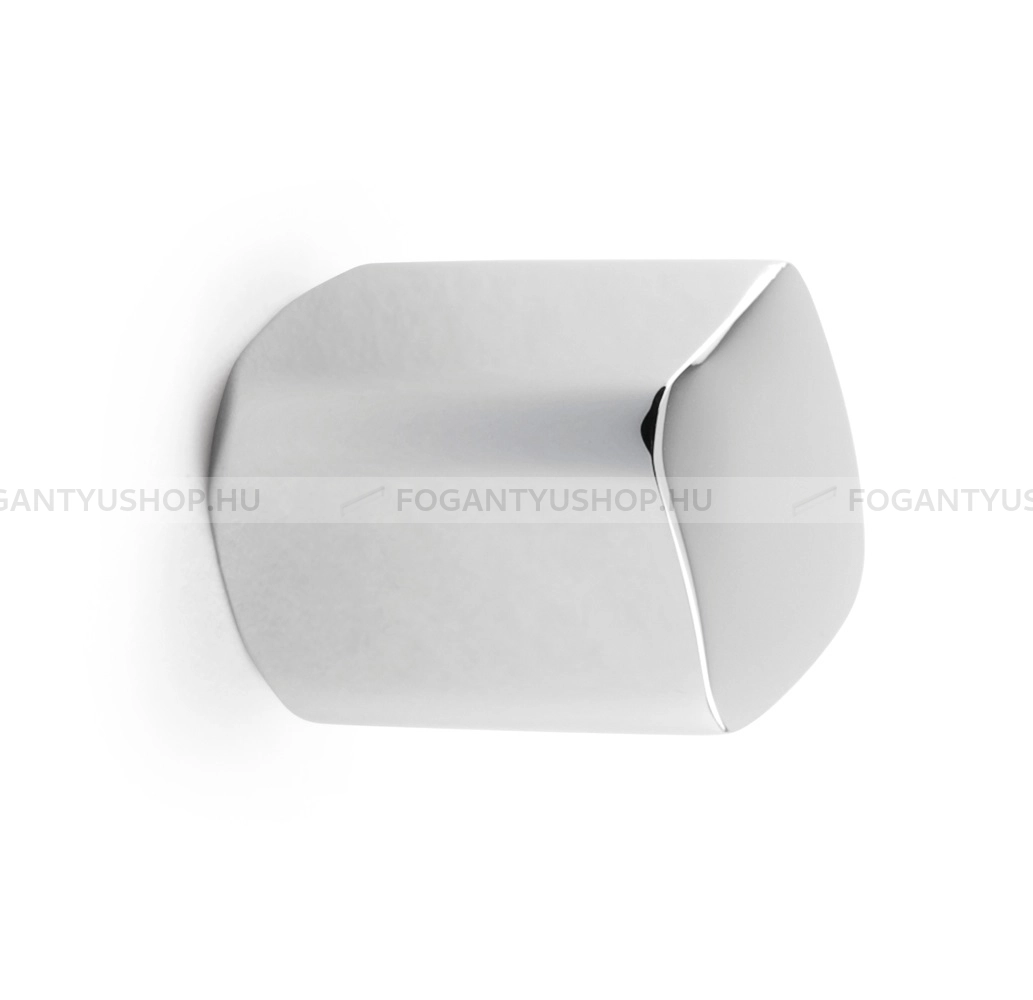 VIEFE Gombfogantyú - BIN (20 - 1 furatos - Fényes króm Cr - Alumínium - Fém gombfogantyú, bútorgomb (szögletes, kerek)