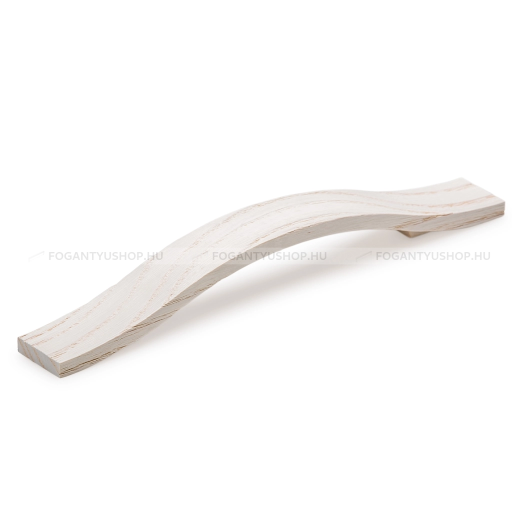 VIEFE Bútorfogantyú - CALIN 160 Fehérített - furattáv 160 mm - Csiszolt fehér W02 - Fa - Fa bútorfogantyú