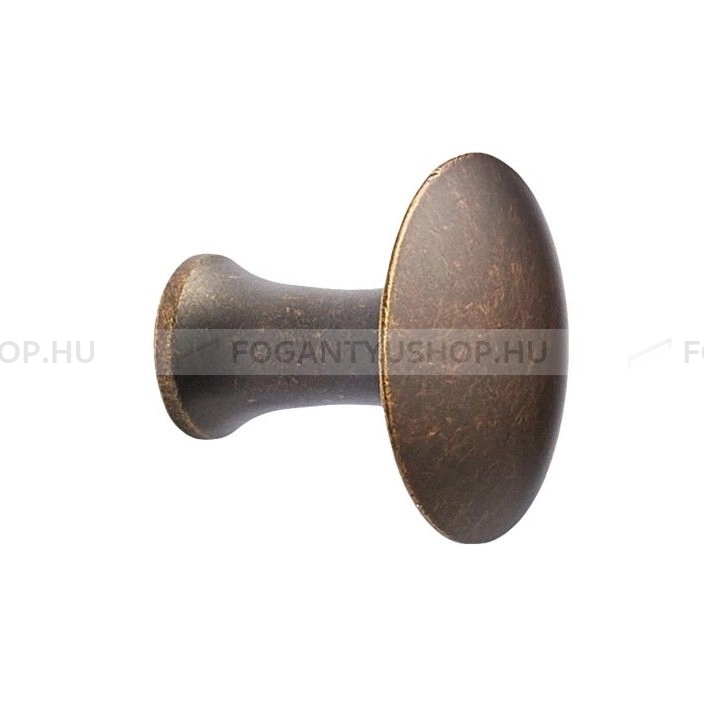 FURNIPART Gombfogantyú - CASTLE - 1 furatos - Antik barna 23 - Antikolt, vintage fém gombfogantyú (szögletes, kerek)