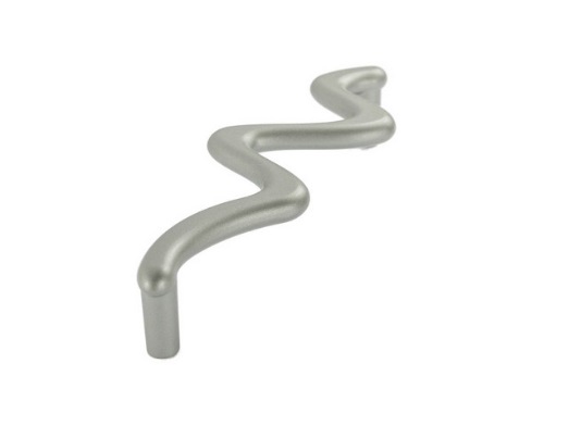 RUJZ DESIGN Bútorfogantyú - 128 306.08 - furattáv 128 mm - Ezüst inox (szálcsiszolt) SNiL - Zamak fém ötvözet - Egy méretben gyártott fém bútorfogantyú