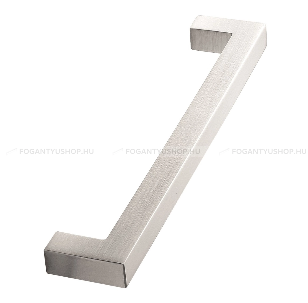 FURNIPART Fogantyú - SQUARE 12 160 - furattáv 160 mm - Ezüst inox (szálcsiszolt) SNiL - Zamak fém ötvözet - Több méretben gyártott fém bútorfogantyú