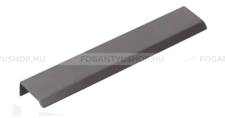 VIEFE Fogantyú - CURVE - Csiszolt szürke L31 - Alumínium - Bútorajtó élére ültethető színes fém fogantyú