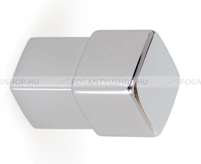 VIEFE Gombfogantyú - BOXX - 1 furatos - Polírozott króm L01 - Alumínium - Fém gombfogantyú, bútorgomb (szögletes, kerek)
