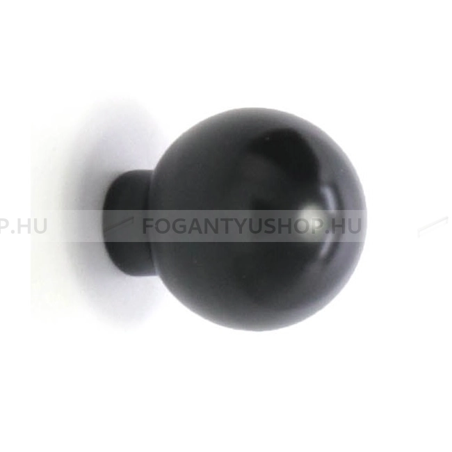 RUJZ DESIGN Gomb fogantyú - 109.20 - 1 furatos - Fekete - Műanyag - Műanyag gombfogantyú, bútorgomb (szögletes, kerek)