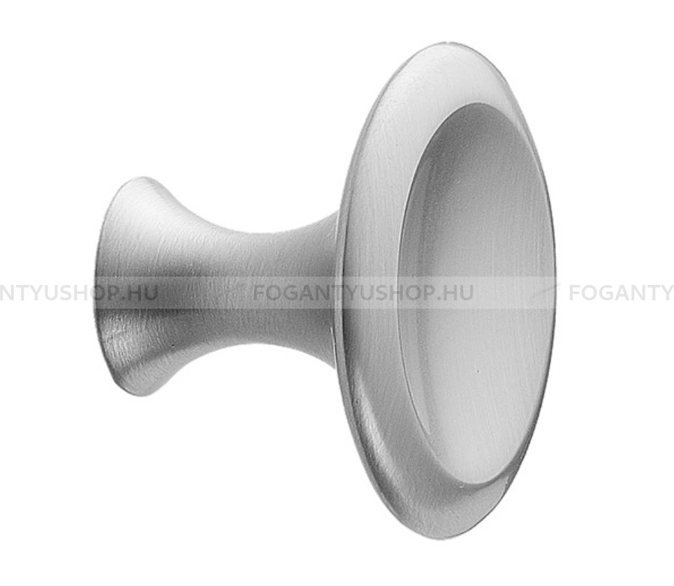 FURNIPART Gombfogantyú - BELL - 1 furatos - Szálcsiszolt 66 - Zamak fém ötvözet - Fém gombfogantyú, bútorgomb (szögletes, kerek)