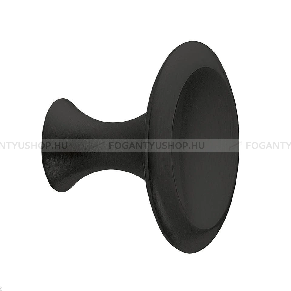 FURNIPART Gombfogantyú - BELL Festett - 1 furatos - Matt fekete 99 - Zamak fém ötvözet - Színes fém gombfogantyú, bútorgomb