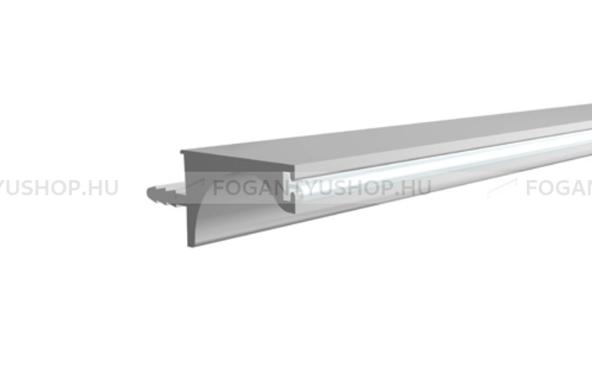 RUJZ DESIGN Bútor fogantyú - 440.19 - 1 furatos - Alumínium MCrE - Alumínium - Darabolható fém bútorfogantyú (fogantyú profil)