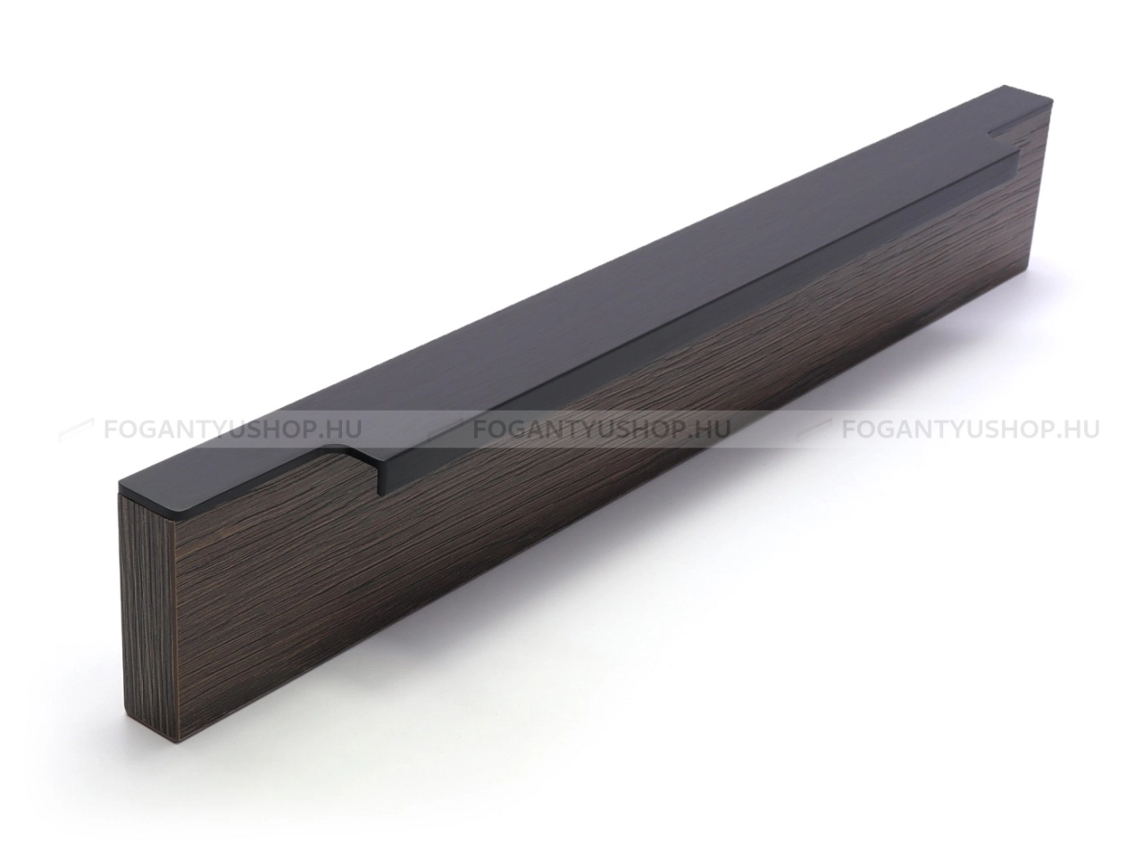 RUJZ DESIGN Bútor fogantyú - 555.95 - Fekete szálcsiszolt SatCrnE - Alumínium - Bútorajtó élére ültethető színes fém fogantyú