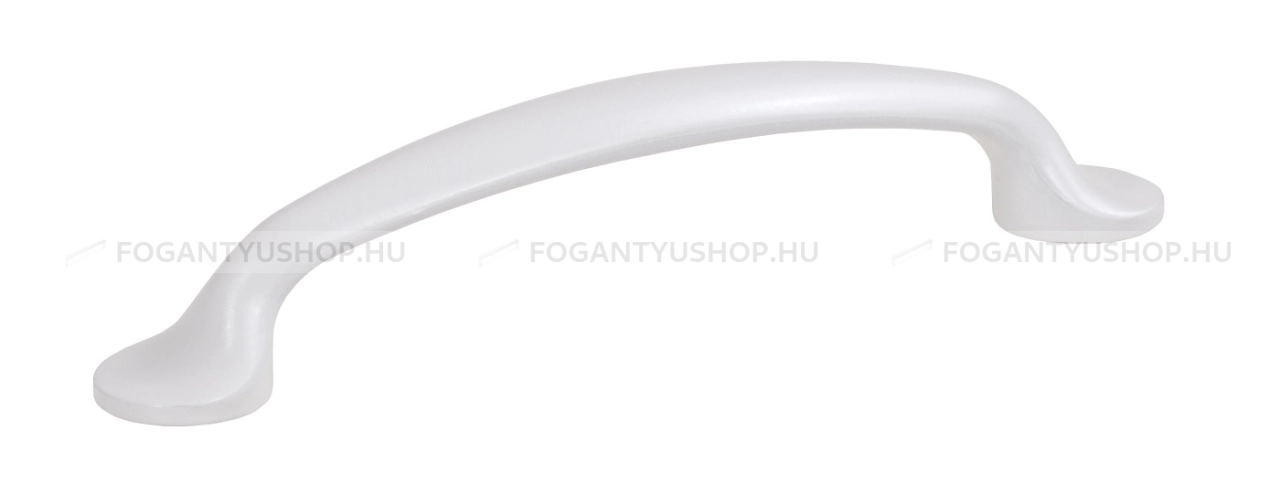 SCHWINN Fogantyú - 2342 Festett - Festett fehér WhiteL - Zamak fém ötvözet - Több méretben gyártott színes fém bútorfogantyú