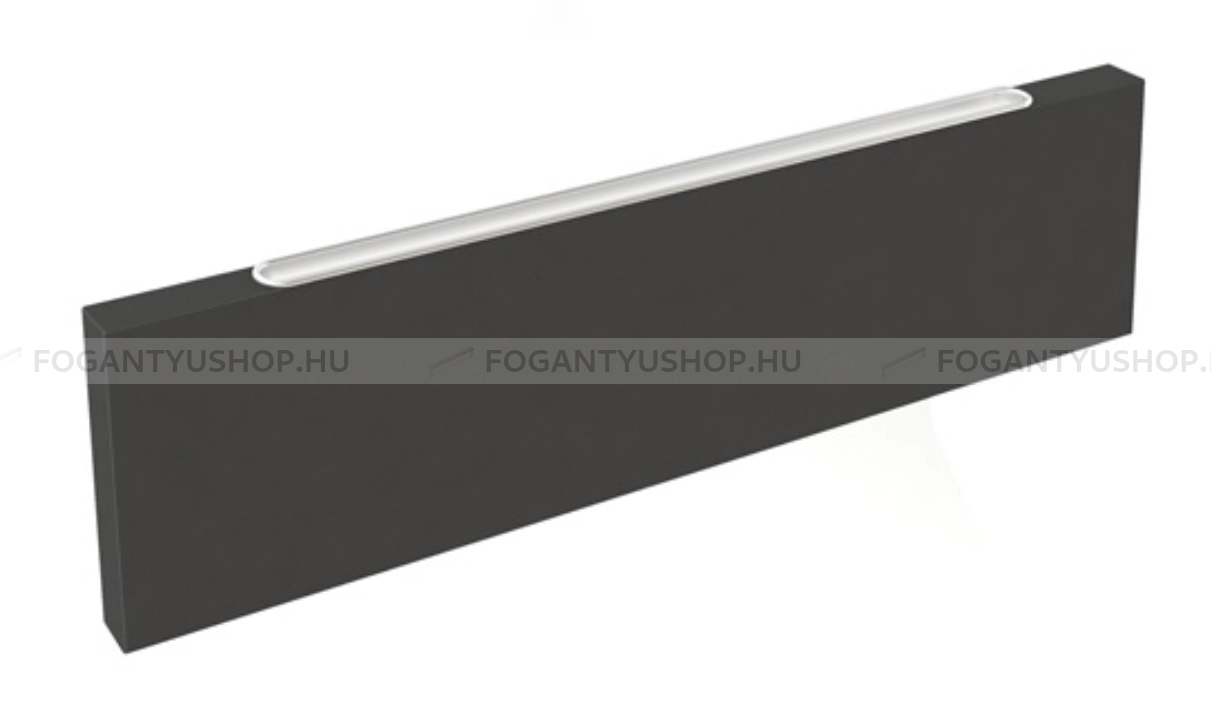 RUJZ DESIGN Fogantyú - u10 - 1 furatos - Festett aluminium hatás MCrEL - Műanyag - Fémes színű műanyag bútorfogantyú
