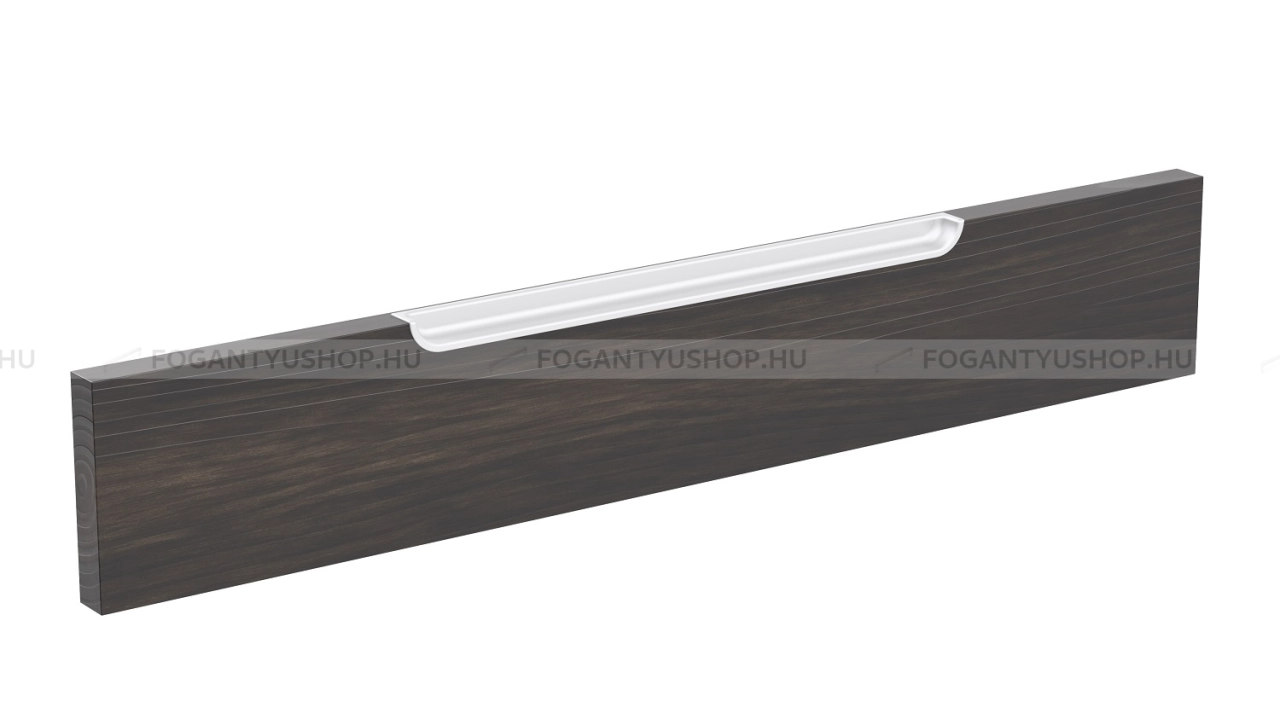 RUJZ DESIGN Bútorfogantyú - u11 - 1 furatos - Festett aluminium hatás MCrEL - Műanyag - Fémes színű műanyag bútorfogantyú