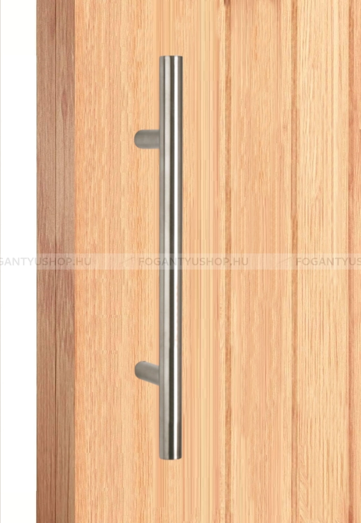 MAESTRO THEMA NR. 800 tolópajzs hengeres (1db) - Szálcsiszolt inox  - Inox - Ajtóhúzó, tolópajzs fa-fém ajtóhoz, kapuhoz