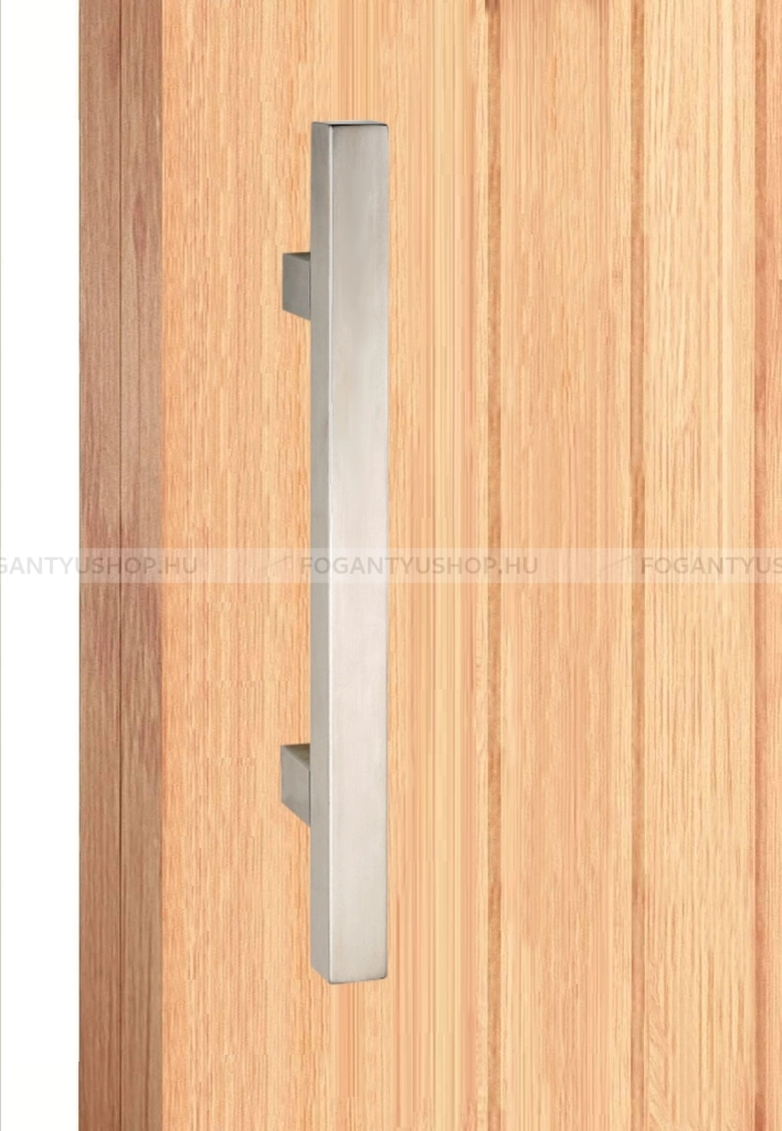 MAESTRO ART.831 Tolópajzs szögletes (1db) - Szálcsiszolt inox  - Inox - Ajtóhúzó, tolópajzs fa-fém ajtóhoz, kapuhoz