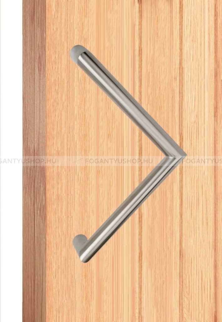 MAESTRO ART.814 Tolópajzs háromszög alakú (1db) - Szálcsiszolt inox  - Inox - Ajtóhúzó, tolópajzs fa-fém ajtóhoz, kapuhoz