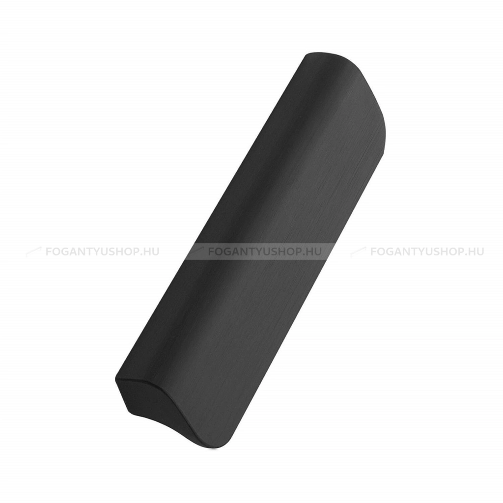 FURNIPART Bútor fogantyú - FALL HANDLE - Csiszolt matt fekete 76 - Alumínium - Több méretben gyártott színes fém bútorfogantyú