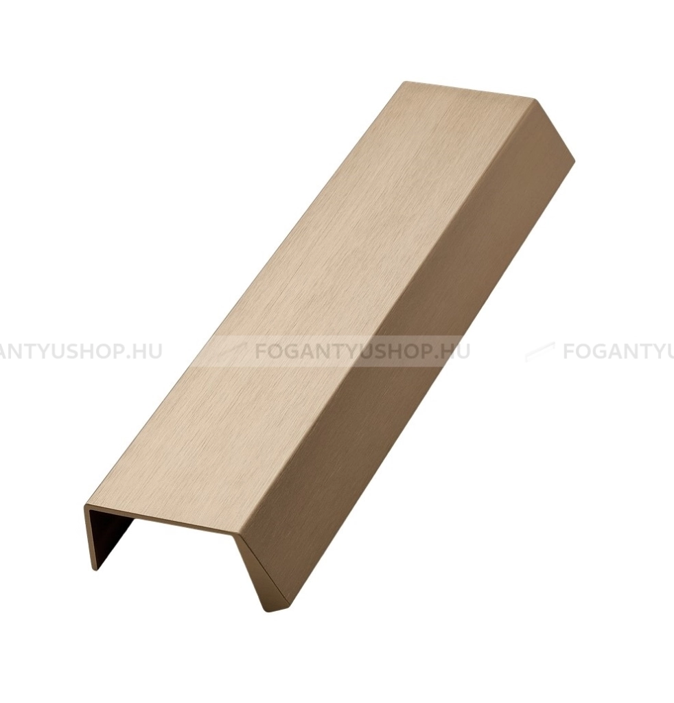 FURNIPART Bútor fogantyú - BENCH II. - Csiszolt sárgaréz 31 - Alumínium - Bútorajtó élére ültethető színes fém fogantyú