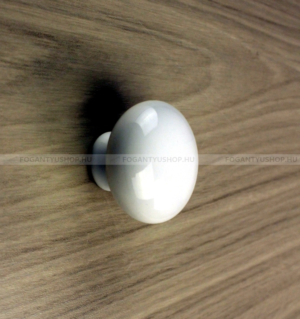 GRIMME Gomb fogantyú - FG721475.99 - 1 furatos - Fehér belo - Porcelán - Porcelán, porcelánnal kombinált antikolt fém gombfogantyú