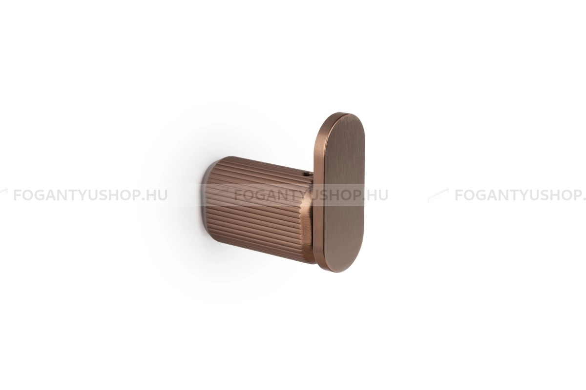 VIEFE Fogas - Fogas BROOKLYN alumínium, 70mm, csiszolt bronz EI - Csiszolt bronz L619 - Zamak fém ötvözet - Egy akasztós fogas