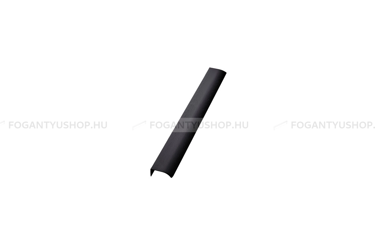 FURNIPART Bútor fogantyú - EDGE Straight - 1 furatos - Csiszolt matt fekete 76 - Alumínium - Bútorajtó élére ültethető színes fém fogantyú