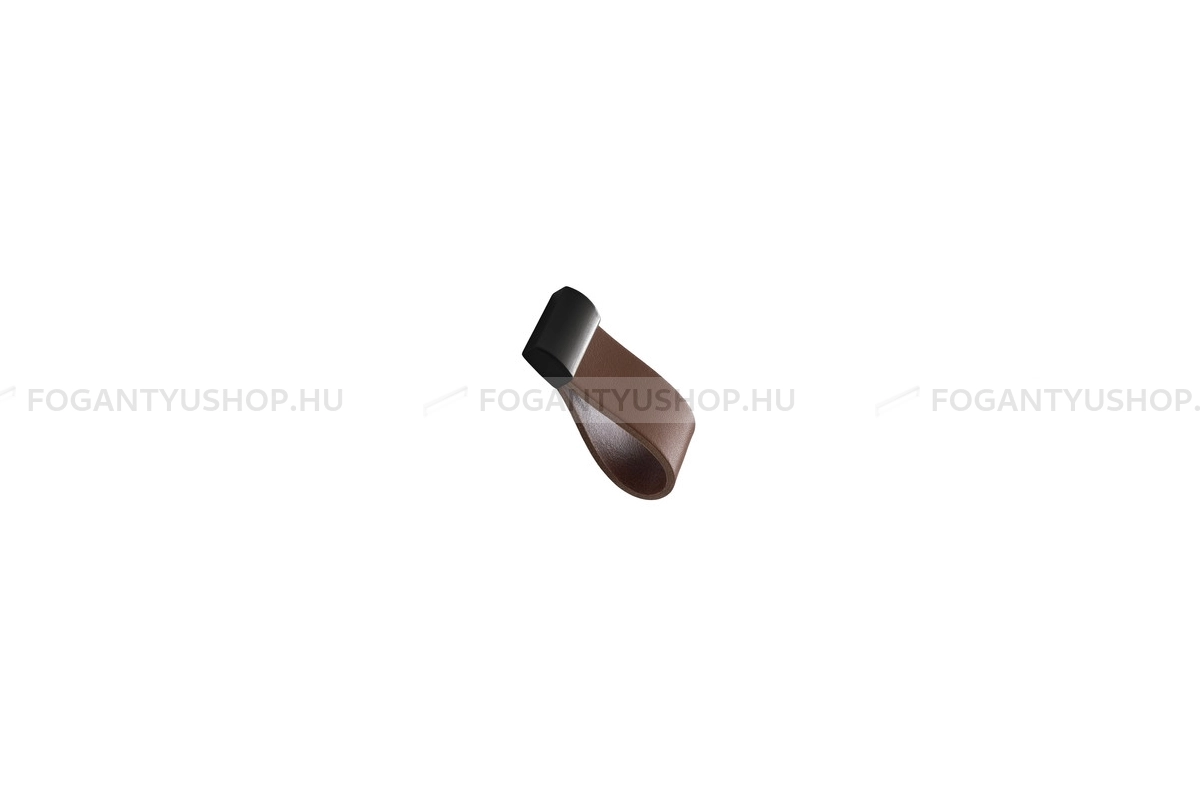 FURNIPART Bútorfogantyú - STRAP - furattáv 16 mm - Fekete - konyak 105/9005 - Alumínium - Egy méretben gyártott színes fém bútorfogantyú
